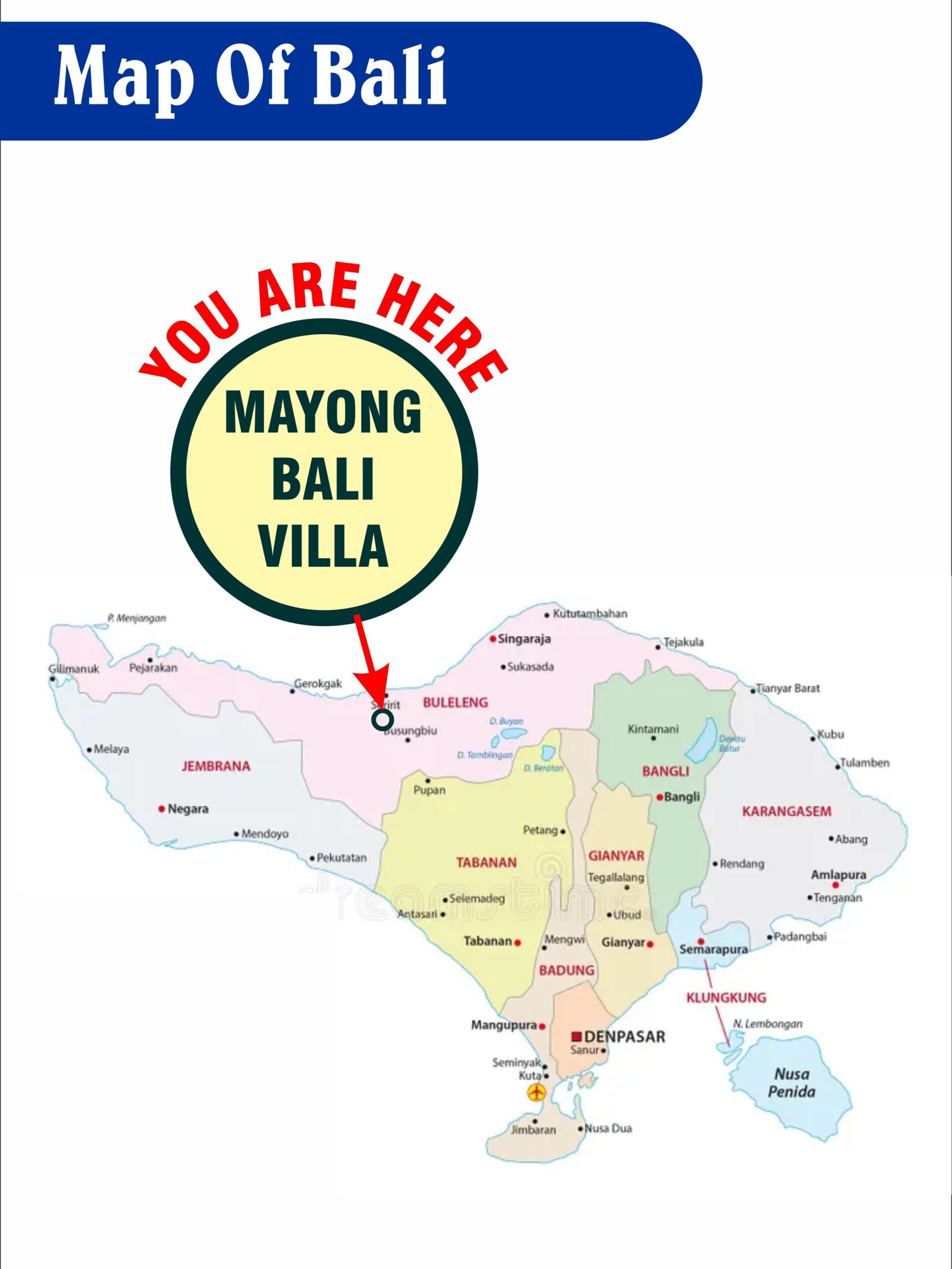 map of bali